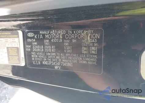 2015 Kia Soul + из США, поврежденный, VIN KNDJP3A54F7141861